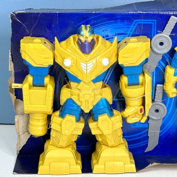 Marvel Avengers Mech Strike Thanos Figure With Infinity Mech Suit DAMAGED BOX - Picture 2 of 4